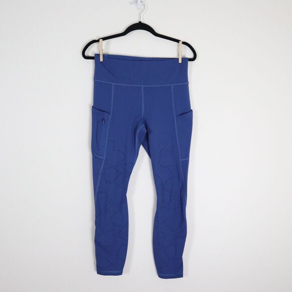 Athleta Size M All In Reaction 7/8 Tight Leggings Atlantis Blue - Picture 2 of 12